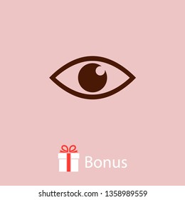 Eye vector icon. Open eye icon, The eye of the beholder. Web design icon. Symbol of the human eye. Vector EPS 10
