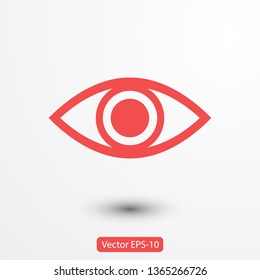 Eye vector icon. Open eye icon, The eye of the beholder. Web design icon. Symbol of the human eye. Vector EPS 10