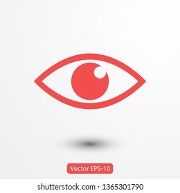 Eye vector icon. Open eye icon, The eye of the beholder. Web design icon. Symbol of the human eye. Vector EPS 10