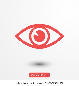 Eye vector icon. Open eye icon, The eye of the beholder. Web design icon. Symbol of the human eye. Vector EPS 10
