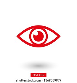Eye vector icon. Open eye icon, The eye of the beholder. Web design icon. Symbol of the human eye. Vector EPS 10