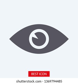 Eye vector icon. Open eye icon, The eye of the beholder. Web design icon. Symbol of the human eye. Vector EPS 10