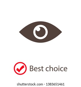 Eye vector icon. Open eye icon, The eye of the beholder. Web design icon. Symbol of the human eye. Vector EPS 10