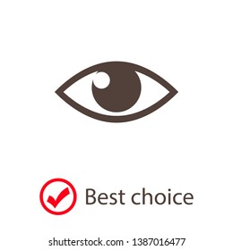 Eye vector icon. Open eye icon, The eye of the beholder. Web design icon. Symbol of the human eye. Vector EPS 10