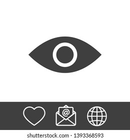 Eye vector icon. Open eye icon, The eye of the beholder. Web design icon. Symbol of the human eye. Vector EPS 10
