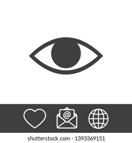 Eye vector icon. Open eye icon, The eye of the beholder. Web design icon. Symbol of the human eye. Vector EPS 10
