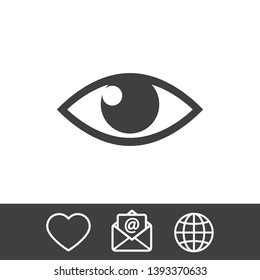 Eye vector icon. Open eye icon, The eye of the beholder. Web design icon. Symbol of the human eye. Vector EPS 10