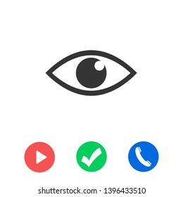 Eye vector icon. Open eye icon, The eye of the beholder. Web design icon. Symbol of the human eye. Vector EPS 10