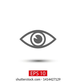 Eye vector icon. Open eye icon, The eye of the beholder. Web design icon. Symbol of the human eye. Vector EPS 10