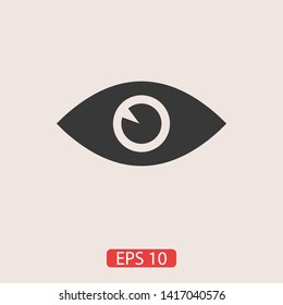 Eye vector icon. Open eye icon, The eye of the beholder. Web design icon. Symbol of the human eye. Vector EPS 10