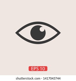 Eye vector icon. Open eye icon, The eye of the beholder. Web design icon. Symbol of the human eye. Vector EPS 10