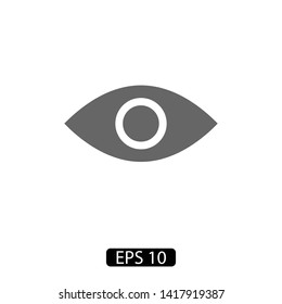 Eye vector icon. Open eye icon, The eye of the beholder. Web design icon. Symbol of the human eye. Vector EPS 10