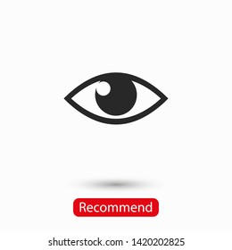 Eye vector icon. Open eye icon, The eye of the beholder. Web design icon. Symbol of the human eye. Vector EPS 10