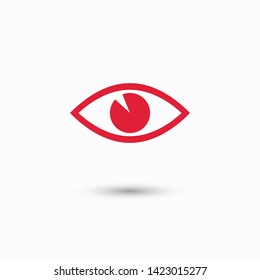 Eye vector icon. Open eye icon, The eye of the beholder. Web design icon. Symbol of the human eye. Vector EPS 10