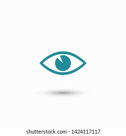 Eye vector icon. Open eye icon, The eye of the beholder. Web design icon. Symbol of the human eye. Vector EPS 10