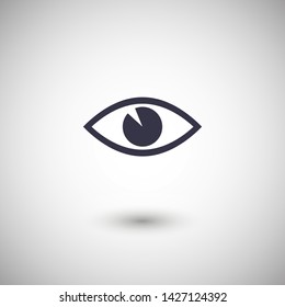 Eye vector icon. Open eye icon, The eye of the beholder. Web design icon. Symbol of the human eye. Vector EPS 10