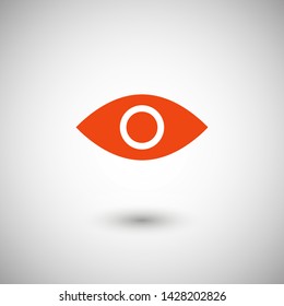 Eye vector icon. Open eye icon, The eye of the beholder. Web design icon. Symbol of the human eye. Vector EPS 10