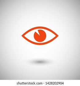 Eye vector icon. Open eye icon, The eye of the beholder. Web design icon. Symbol of the human eye. Vector EPS 10