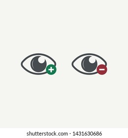 Eye vector icon. Open eye icon, The eye of the beholder. Web design icon. Symbol of the human eye.