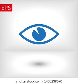 Eye vector icon. Open eye icon, The eye of the beholder. Web design icon. Symbol of the human eye. Vector EPS 10