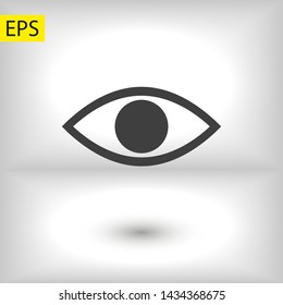 Eye vector icon. Open eye icon, The eye of the beholder. Web design icon. Symbol of the human eye. Vector EPS 10