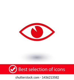 Eye vector icon. Open eye icon, The eye of the beholder. Web design icon. Symbol of the human eye. Vector EPS 10