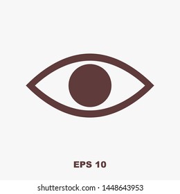 Eye vector icon. Open eye icon, The eye of the beholder. Web design icon. Symbol of the human eye. Vector EPS 10