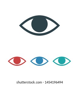 Eye vector icon. Open eye icon, The eye of the beholder. Web design icon. Symbol of the human eye. Vector EPS 10