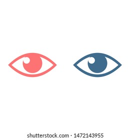 Eye vector icon. Open eye icon, The eye of the beholder. Web design icon. Symbol of the human eye. Vector EPS 10