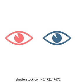 Eye vector icon. Open eye icon, The eye of the beholder. Web design icon. Symbol of the human eye. Vector EPS 10