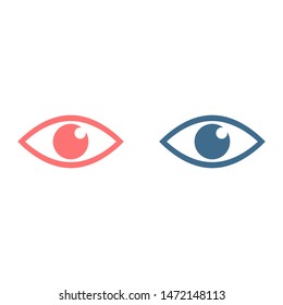 Eye vector icon. Open eye icon, The eye of the beholder. Web design icon. Symbol of the human eye. Vector EPS 10