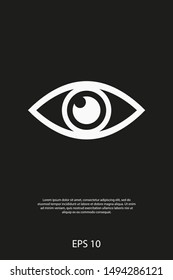 Eye vector icon. Open eye icon, The eye of the beholder. Web design icon. Symbol of the human eye. Vector EPS 10