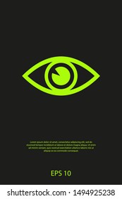 Eye vector icon. Open eye icon, The eye of the beholder. Web design icon. Symbol of the human eye. Vector EPS 10