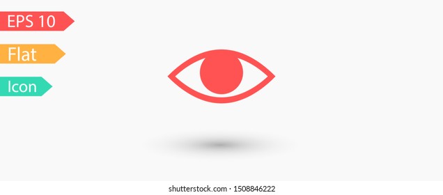 Eye vector icon. Open eye icon, The eye of the beholder. Web design icon. Symbol of the human eye. Vector EPS 10