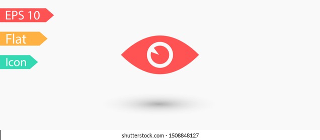 Eye vector icon. Open eye icon, The eye of the beholder. Web design icon. Symbol of the human eye. Vector EPS 10