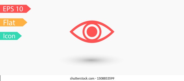 Eye vector icon. Open eye icon, The eye of the beholder. Web design icon. Symbol of the human eye. Vector EPS 10