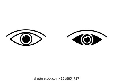 Eye vector icon. Open eye icon, The eye of the beholder. vector icon Web design icon. Symbol of the human eye.