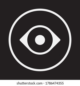 Eye vector icon. Optic eyesight and look symbol. View or watch sign. Optician logo. Isolated on white background.	