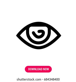 Eye vector icon, The outlined symbol of beautiful eye. Simple, modern flat vector illustration for mobile app, website or desktop app  