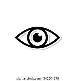 Eye - vector icon with shadow