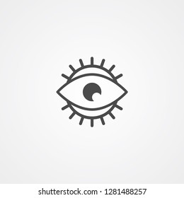 Eye vector icon sign symbol