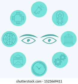 Eye vector icon sign symbol