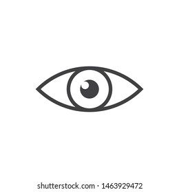 Eye vector icon, simple design. Vision symbol.