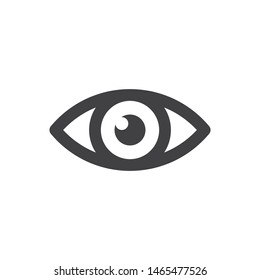 Eye vector icon, simple design. Vision symbol.