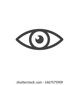 Eye vector icon, simple design. Vision symbol.