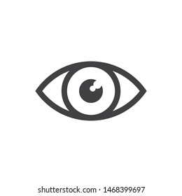 Eye vector icon, simple design. Vision symbol.