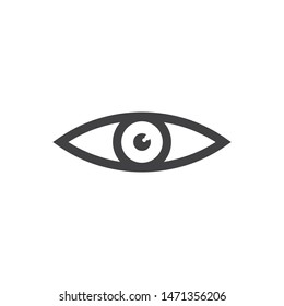 Eye vector icon, simple design. Vision symbol.