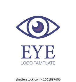 Eye vector icon, simple design. Vision symbol.