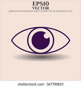 Eye vector icon or symbol