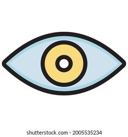 Eye Vector icon that can easily modify or edit